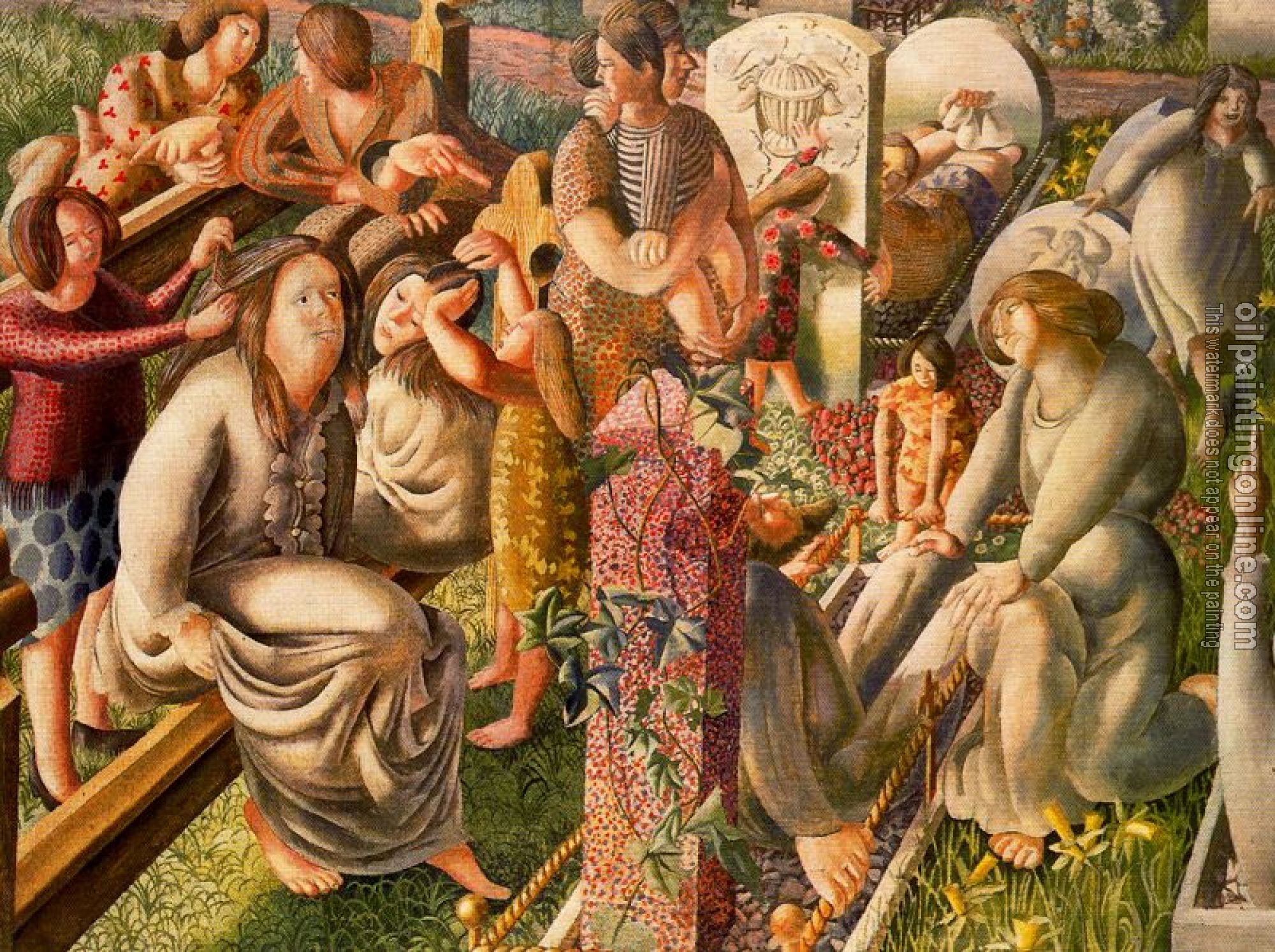 Stanley Spencer - The Resurrection, Tidying